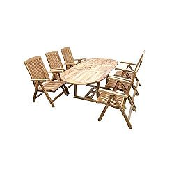 7-dielny set záhradného nábytku Alfi II, teak