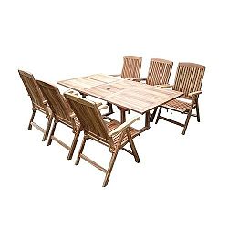 7-dielny set záhradného nábytku Bali II, teak