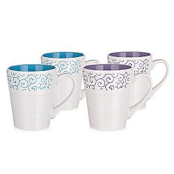 Banquet Hrnček keramický Deco 350 ml, 4 ks