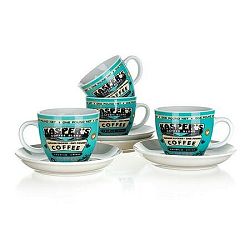 Banquet Šálka s podšálkou Coffee 180 ml, 4 ks