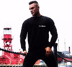 GymBeam Mikina Basic Black White black XL