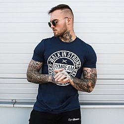 GymBeam Tričko Walk In Strong Navy L