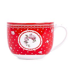 Hrnček Country bodka 500 ml, červená