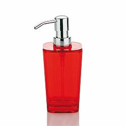 Kela Dávkovač mydla Kristall červená, 350 ml