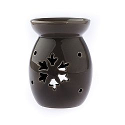 Keramická aromalampa Vločka, sivá