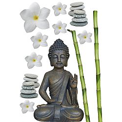 Kleine Wolke Samolepiaca dekorácia Budha, sivá