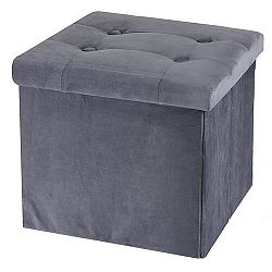 Koopman Úložný sedací box Smooth Velvet, sivá