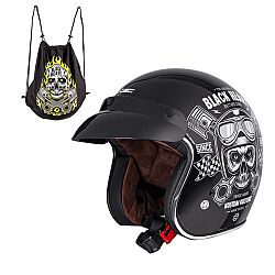 Moto prilba W-TEC Kustom Black Heart