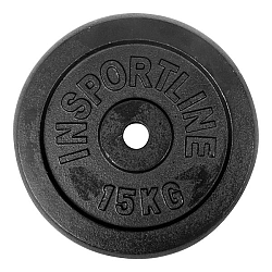 Oceľové závažie inSPORTline Blacksteel 15 kg