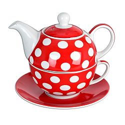 Orion Porcelánová kanvička so šálkou Bodky