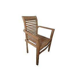Stohovateľná záhradná stolička Stucking, teak