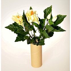 Umelá kvetina Ibištek zväzok biela, 35 cm