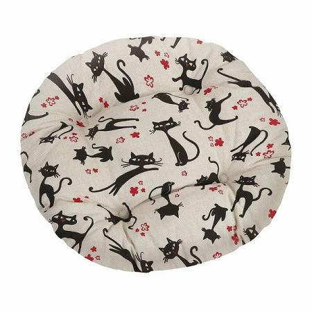Bellatex Sedák okrúhly Ivo Mačka čierna, 40 cm