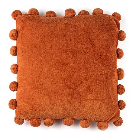BO-MA Vankúšik Pompon oranžová, 45 x 45 cm, 