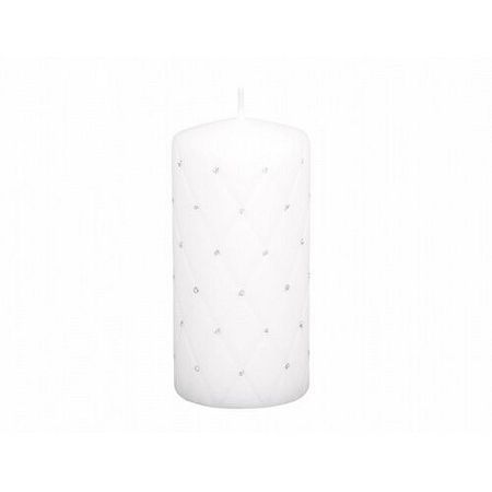 Dekoratívna sviečka Florencia biela, 14 cm