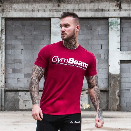 GymBeam Tričko Body and Mind Cardinal Red L