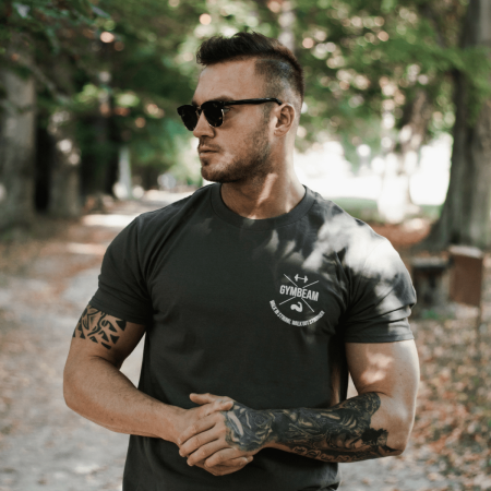 GymBeam Tričko Sweat X Charcoal White L