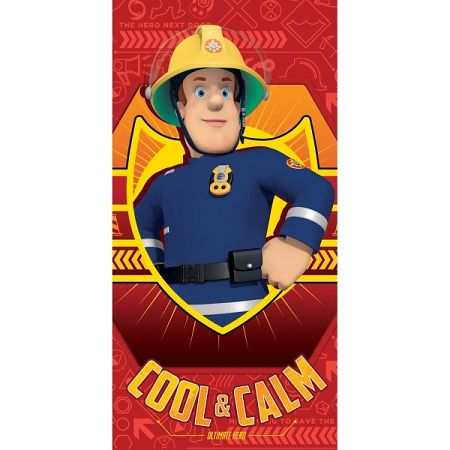 Jerry Fabrics Osuška Fireman Sam red, 70 x 140