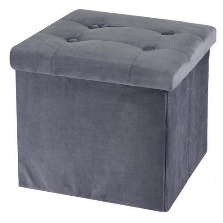 Koopman Úložný sedací box Smooth Velvet, sivá