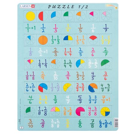 Larsen Puzzle Počítanie zlomkov, 35 dielikov