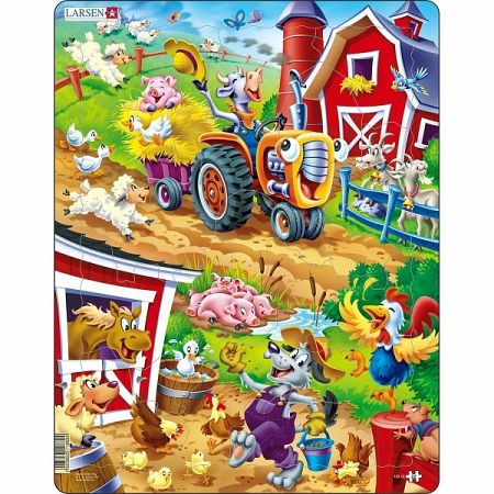 Larsen Puzzle Zvieratá na dvore, 22 dielikov