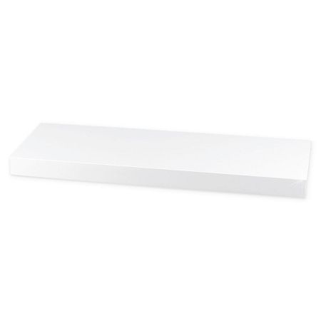 Nástenná polička lesklá 60 cm, biela, 60 cm