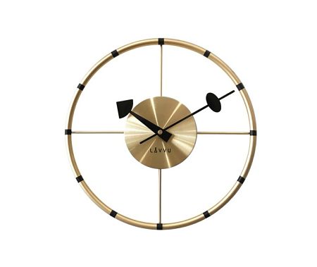 Nástenné hodiny Lavvu Compass zlatá, pr. 31 cm