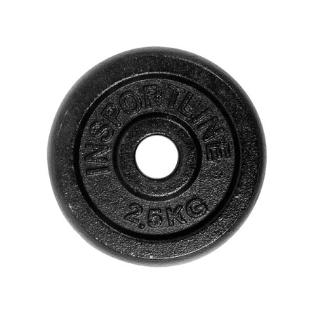 Oceľový kotúč inSPORTline Blacksteel 2,5 kg
