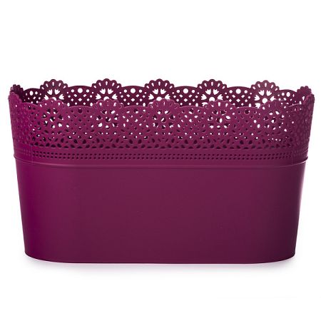 Prosperplast Plastový kvetináč Lace, fuchsiová