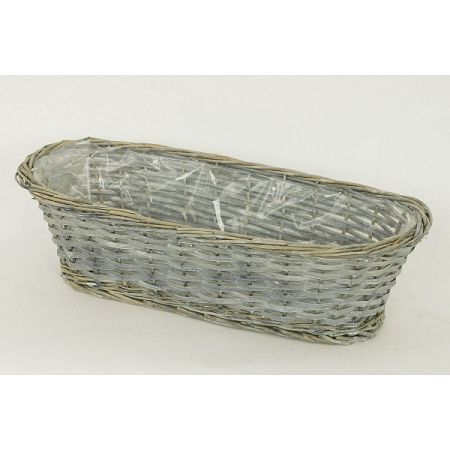 Prútený obal na kvetináč Calaceite sivá, 55 cm