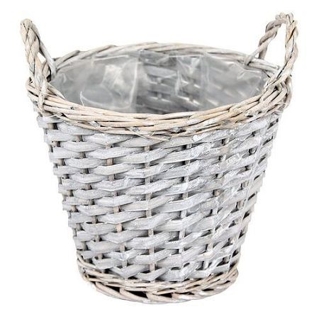 Prútený obal na kvetináč Fabero sivá, pr. 21 cm
