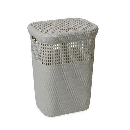 Ratanový kôš na bielizeň 60 l, sivá