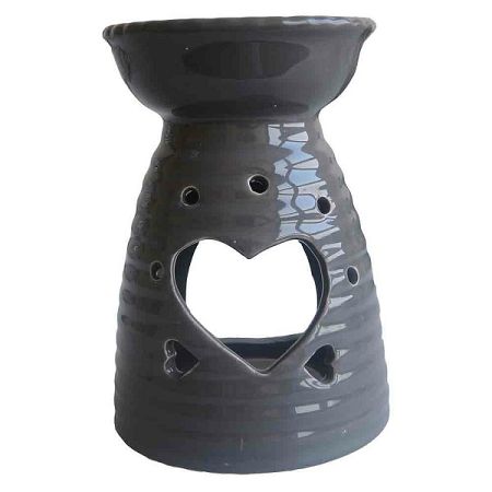 StarDeco Keramická Aromalampa sivá, 13,5 cm