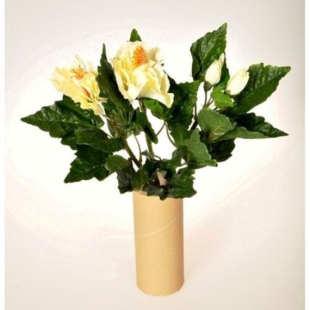 Umelá kvetina Ibištek zväzok biela, 35 cm
