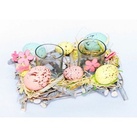 Veľkonočný svietnik Coloured Eggs, 20 cm
