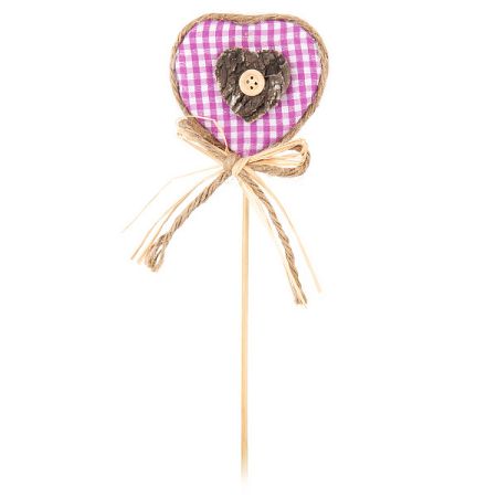 Zápich Srdce fialová, 25 cm