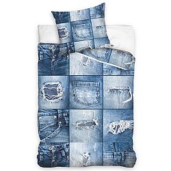 BedTex Bavlnené obliečky Džíny, 140 x 200 cm, 70 x 90 cm