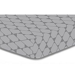 DecoKing Prostěradlo Rhombuses sivá S1, 90 x 200 cm
