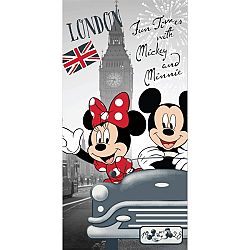 Jerry Fabrics Osuška Mickey and Minnie in London, 70 x 140 cm