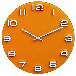 Karlsson 5640YE Designové nástenné hodiny, 35 cm 