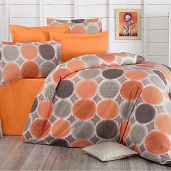 Kvalitex Bavlnené obliečky Delux Targets oranžová, 140 x 220 cm, 70 x 90 cm