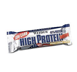 WEIDER LOW CARB HIGH PROTEIN 50 g proteinová tyčinka peanut butter