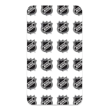 BedTex Bavlnené prestieradlo NHL Logo White, 90 x 200 cm