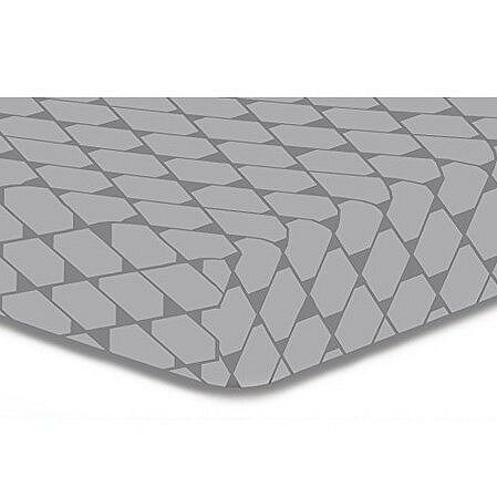 DecoKing Prostěradlo Rhombuses sivá S1, 90 x 200 cm