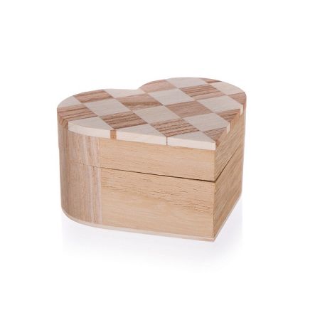 Drevená krabička Chess, 10,7 x 10 x 6 cm