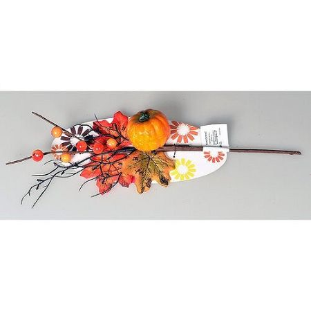 Jesenná vetvička s bobuľami a tekvicou, 40 cm