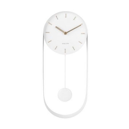 Karlsson 5822WH Dizajnové kyvadlové nástenné hodiny, 50 cm