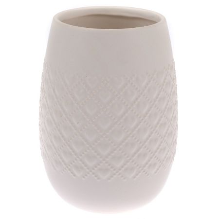 Keramická váza Fains béžová, 18 cm