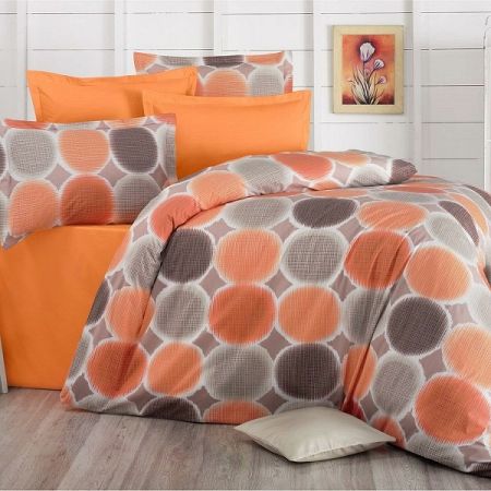 Kvalitex Bavlnené obliečky Delux Targets oranžová, 200 x 200 cm, 2 ks 70 x 90 cm