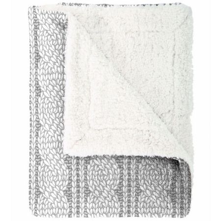Mistral Home Baránková deka Cable knit sivá, 150 x 200 cm